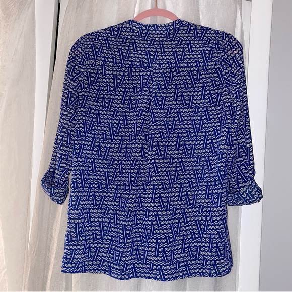 💙 Anthropologie HD in Paris Kaveri Henley Top Size 0/XS - Picture 6 of 9